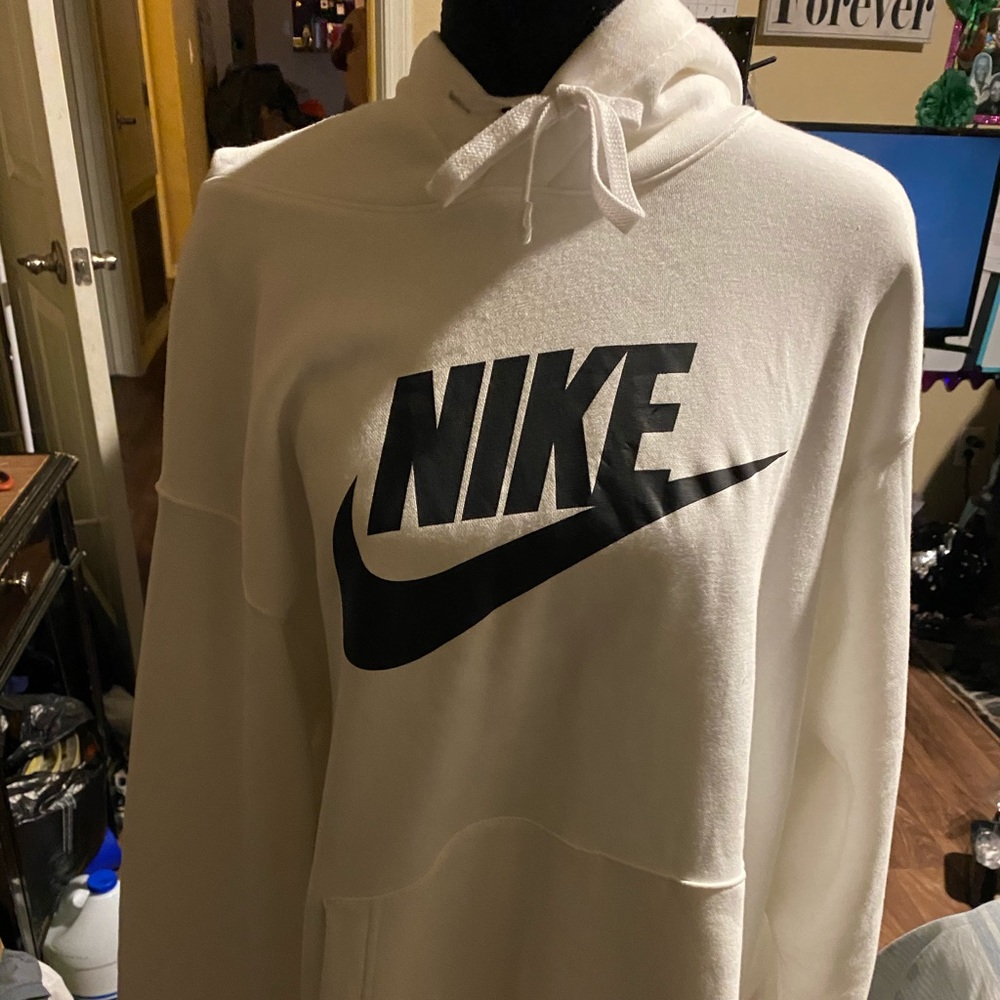 White mens Nike hoodie